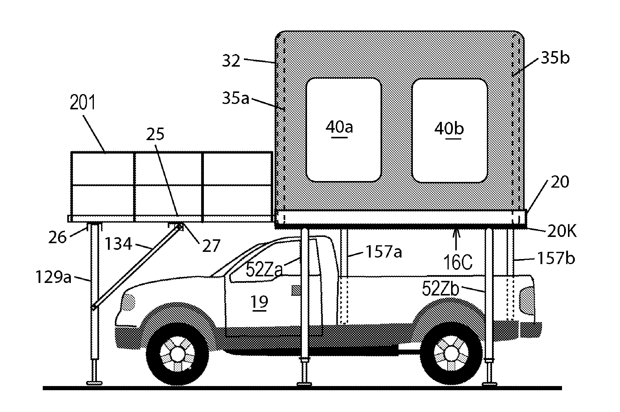 Equipping a vehicle roof with a collapsible platform convertible to general living space