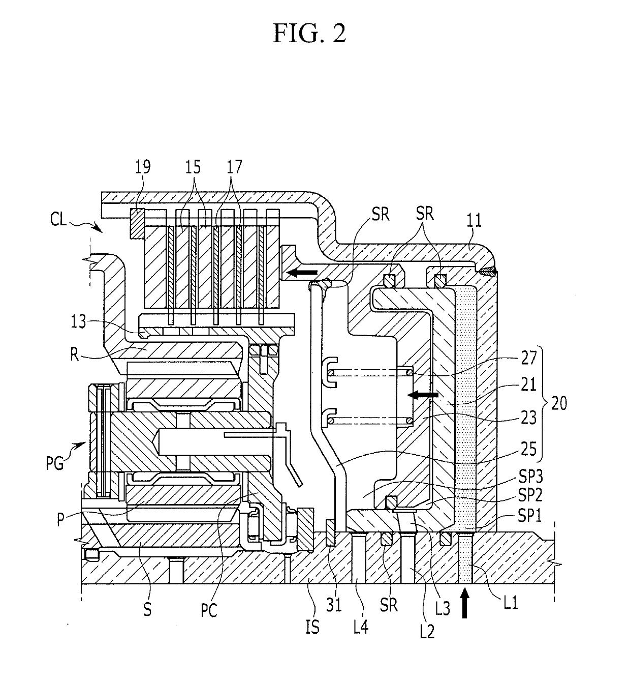 Clutching device of an automatic transmission