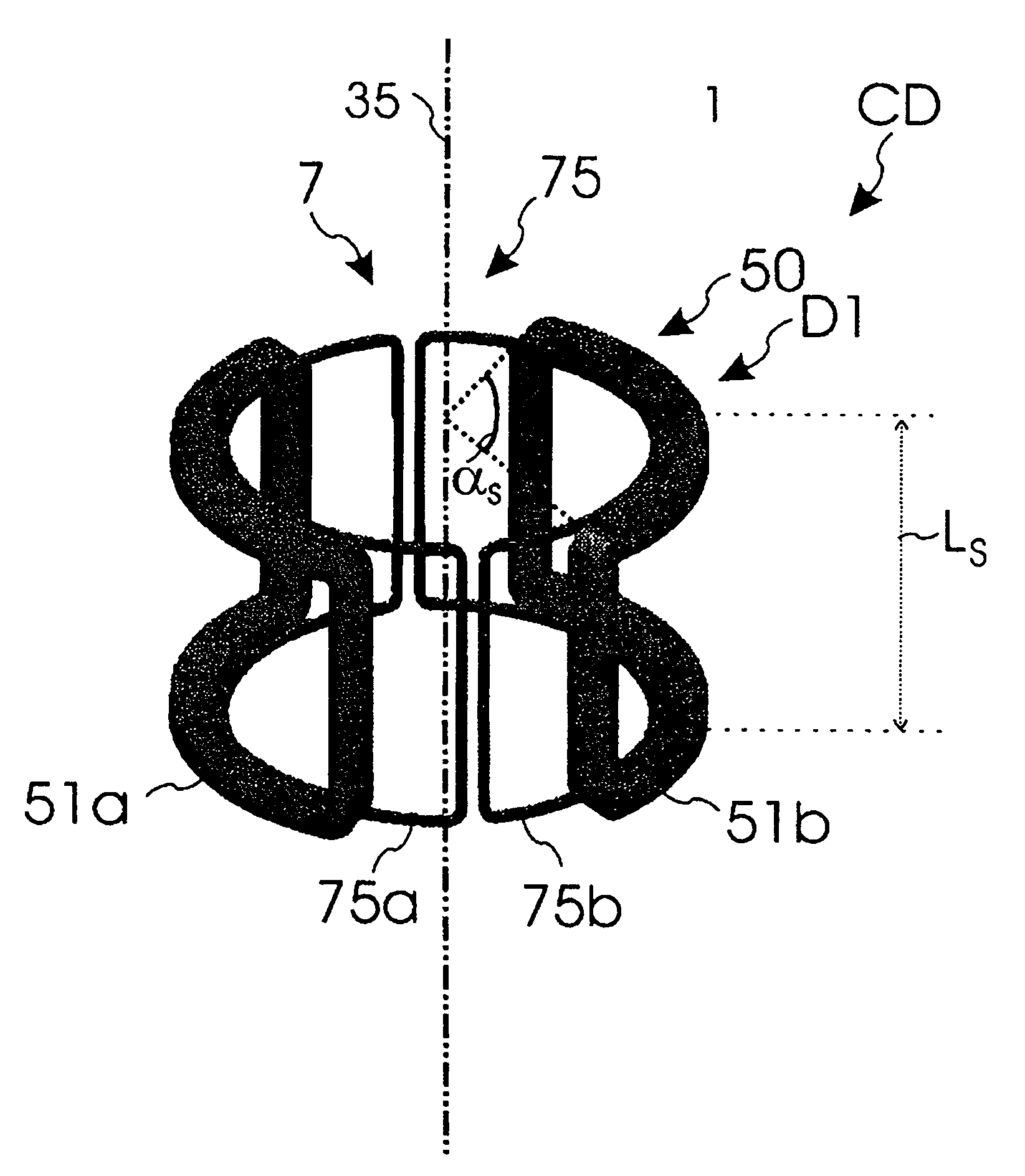 Charged particle deflecting system