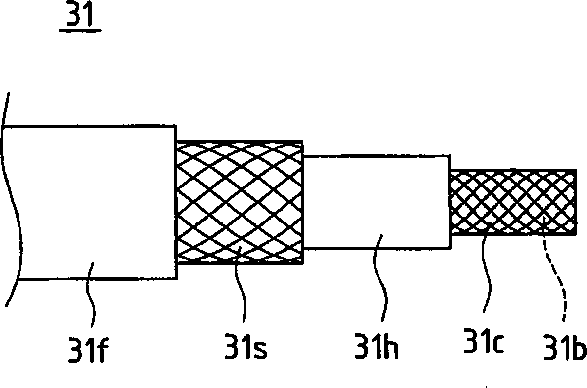 Cable-type composite printed wiring board, cable component, and electronic device