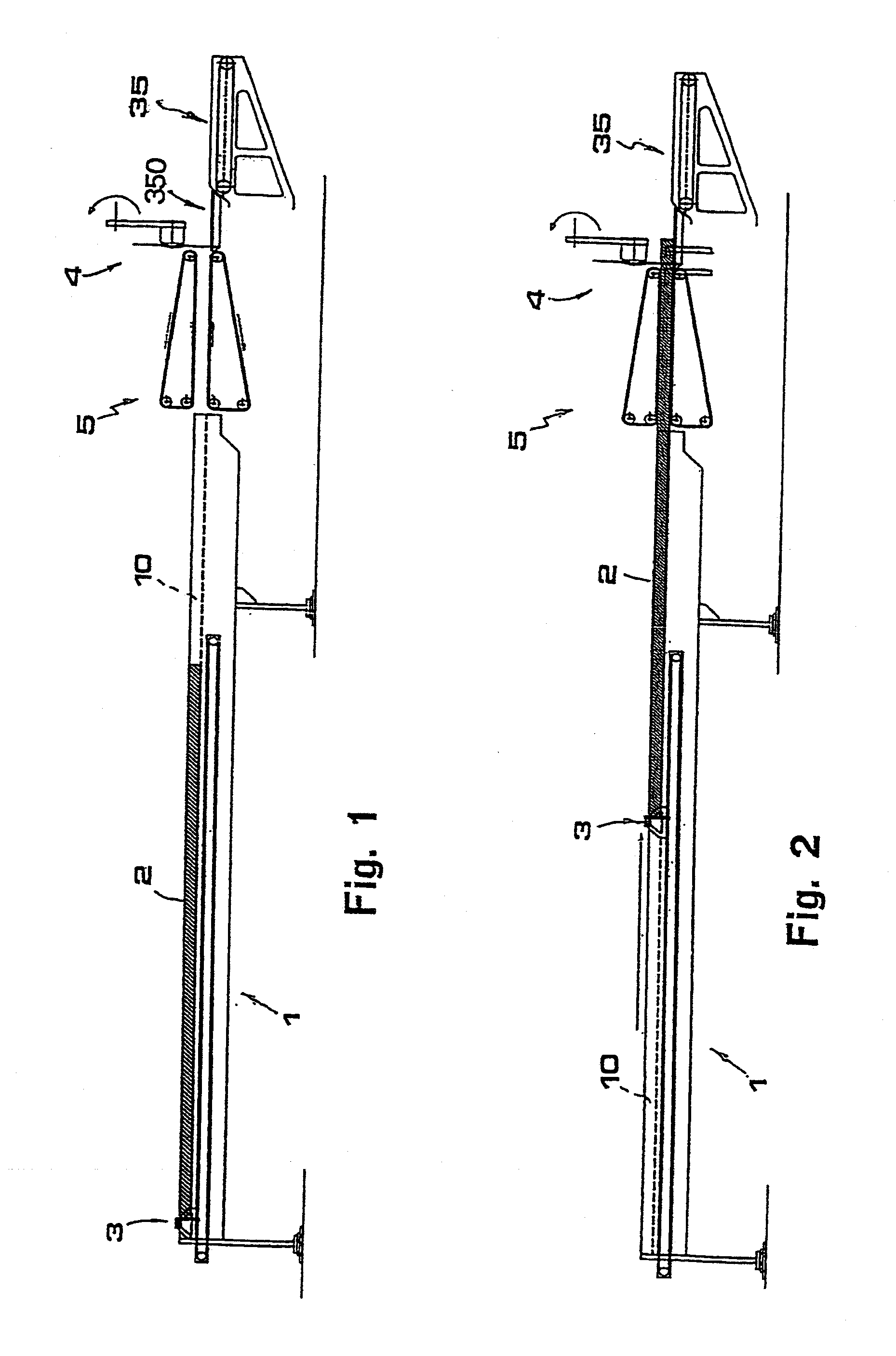 Apparatus and method for moving logs within cutting-off machines