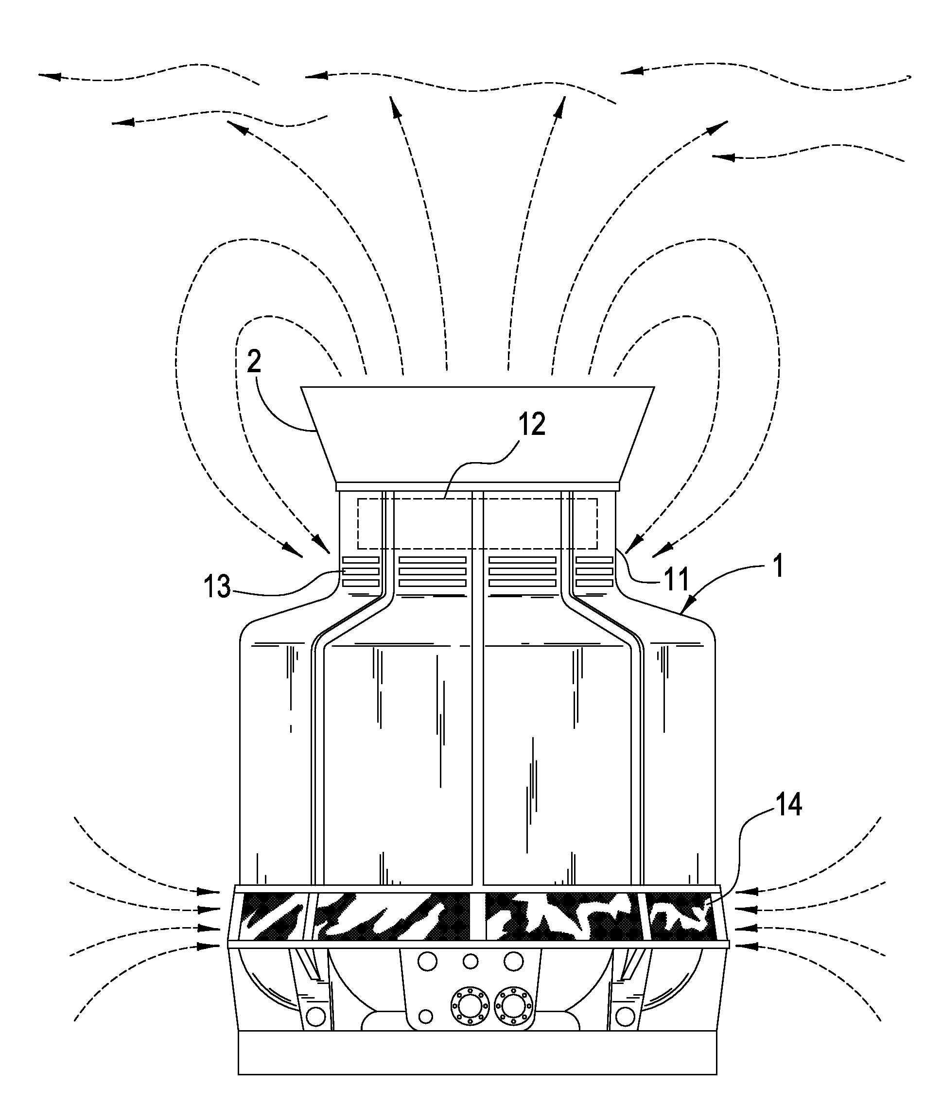 Structure of cooling tower