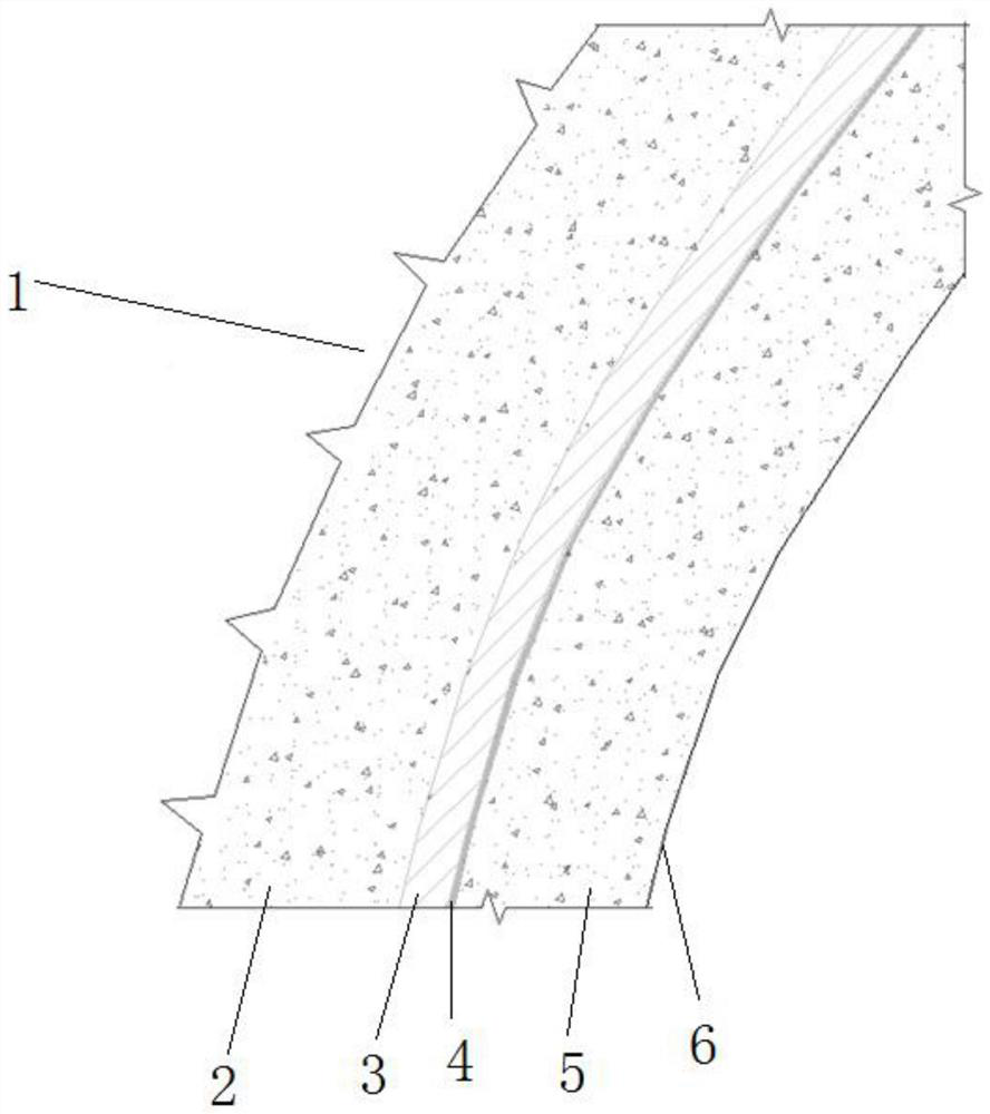 A waterproof single-layer lining structure suitable for four-level surrounding rock double-track track and its manufacturing method