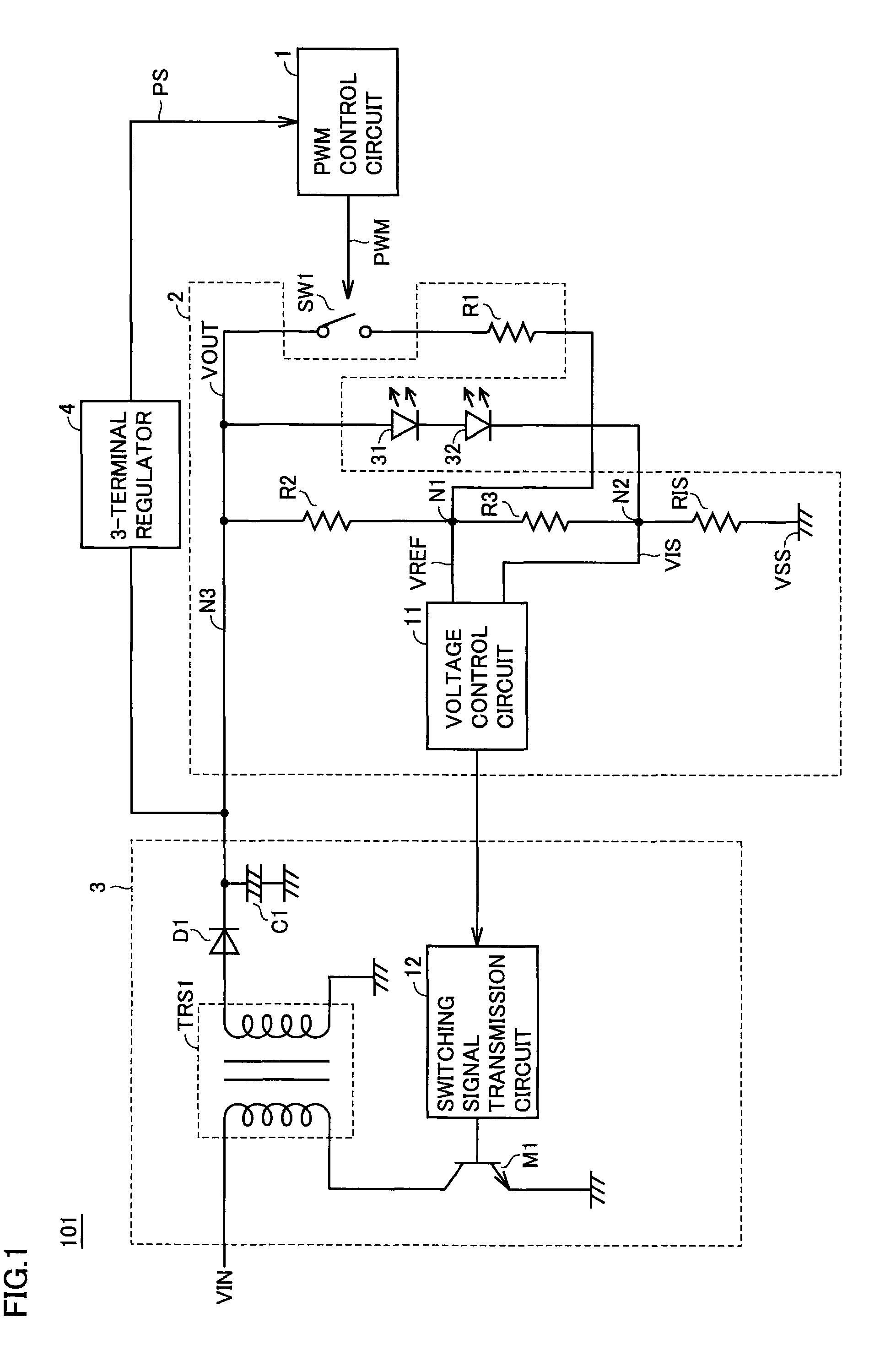 Driving device for providing light dimming control of light-emitting element