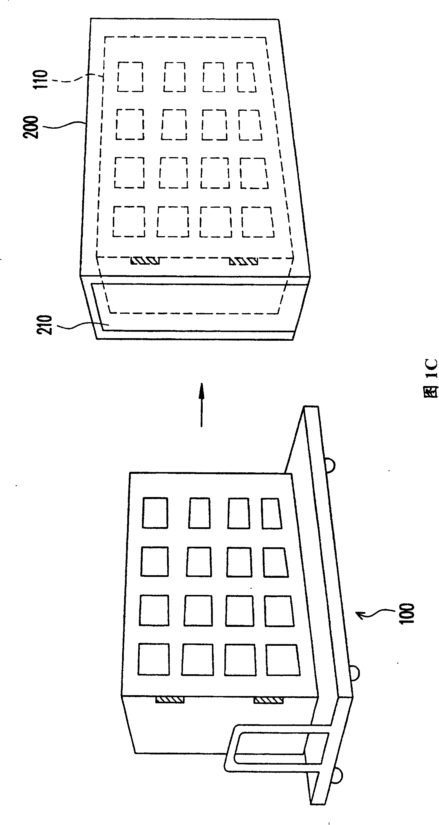 High temperature aging test device for display panel