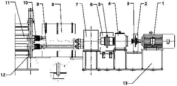 Novel roller straightener transmission assembly and transmission method thereof