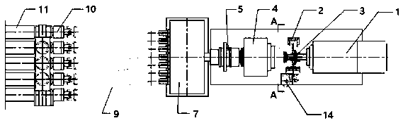 Novel roller straightener transmission assembly and transmission method thereof