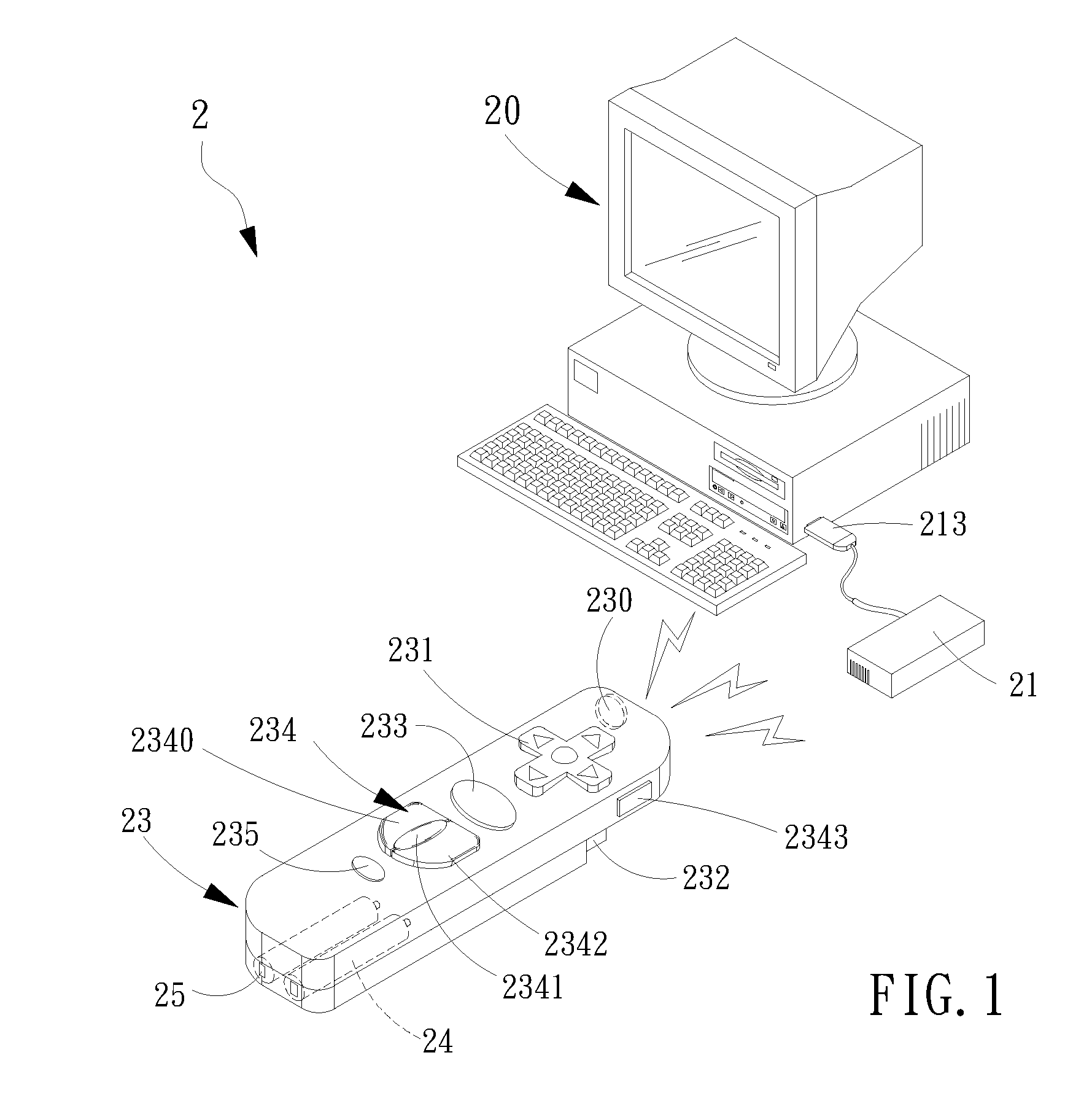 Inertia sensing input controller and receiver and interactive system using thereof