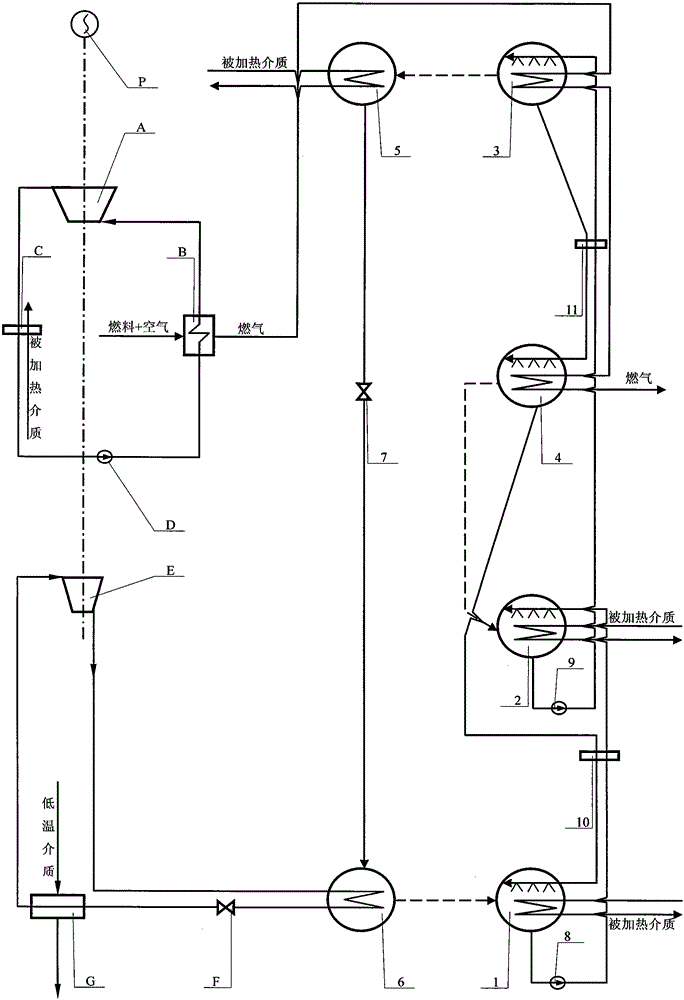 Combined cycle energy supply system
