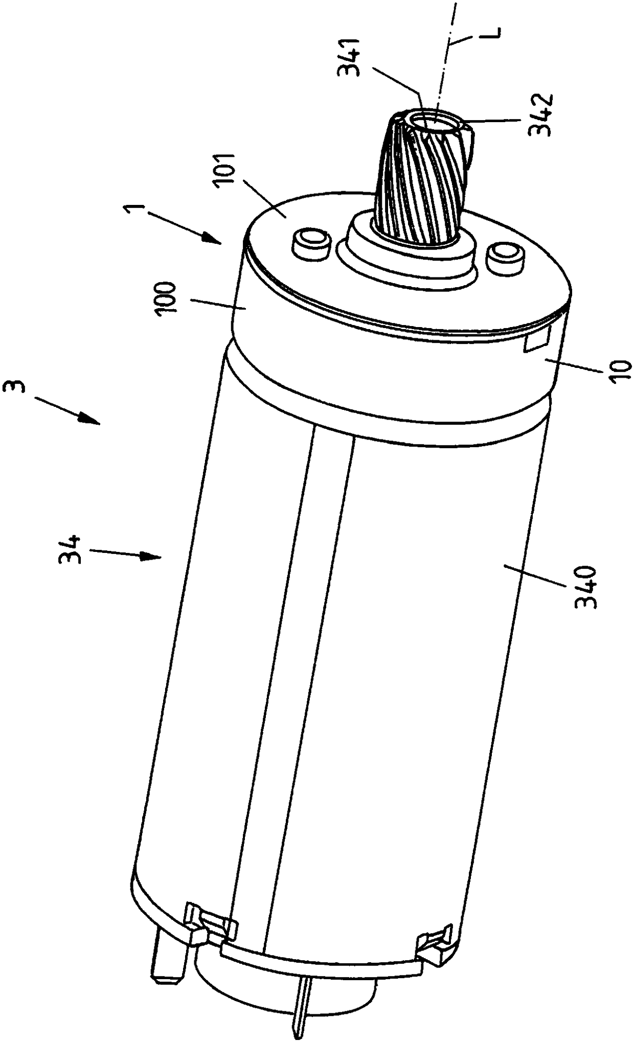 Drive device for displacing a vehicle part, comprising a magnetic braking unit