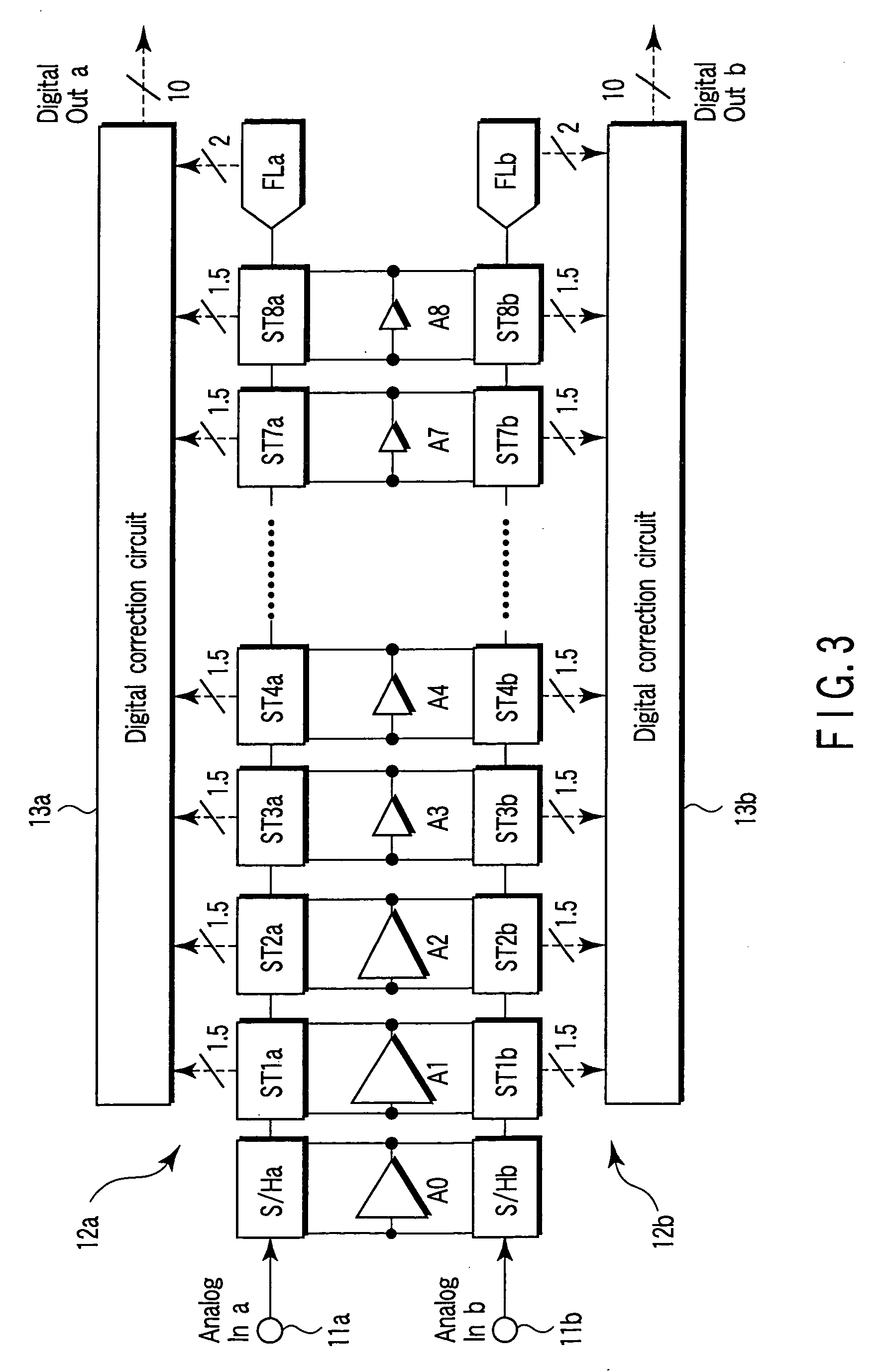 Multiple input analog-to-digital conversion apparatus and radio receiver using the same