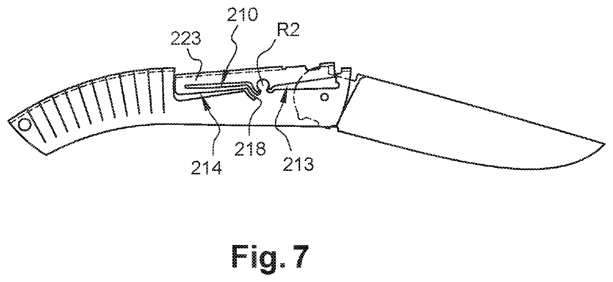 Tool equipped with a locking device in at least one position of a mobile portion of the tool