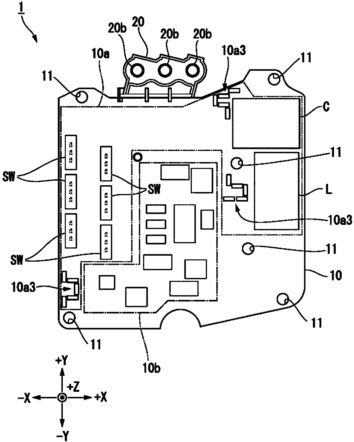 Power conversion circuit board, and electric compressor