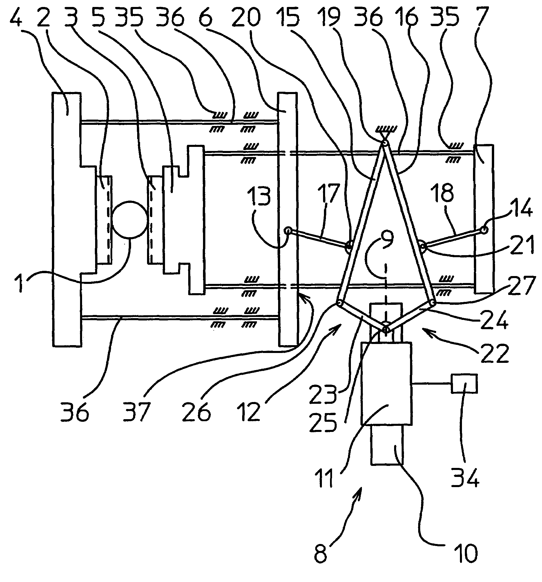 Device for welding of a foil tube