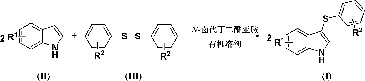 Method for synthesizing 3-aryl sulfydryl indole compound