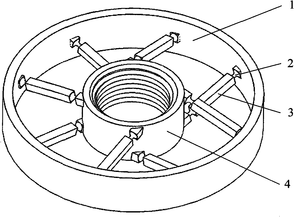 Wheel spoke type fault-tolerant six-dimension force sensor with parallel structure