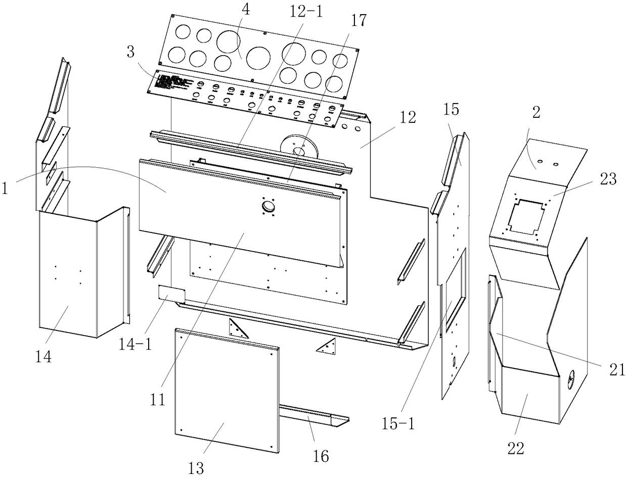 A marine electric control cabinet with an optimized structure