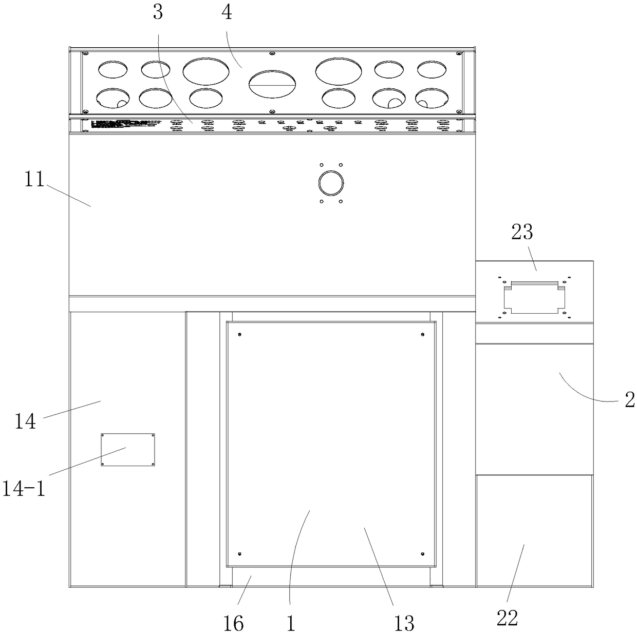 A marine electric control cabinet with an optimized structure