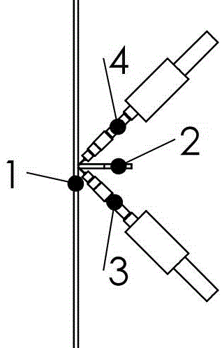 Horizontal fillet welding seam angle-wrapping process suitable for automatic welding