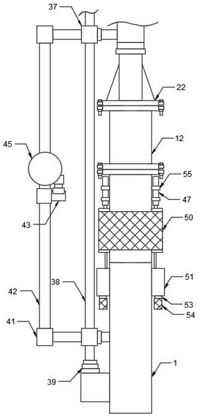 A segmented pressurized sewage deep well pump and its operation method