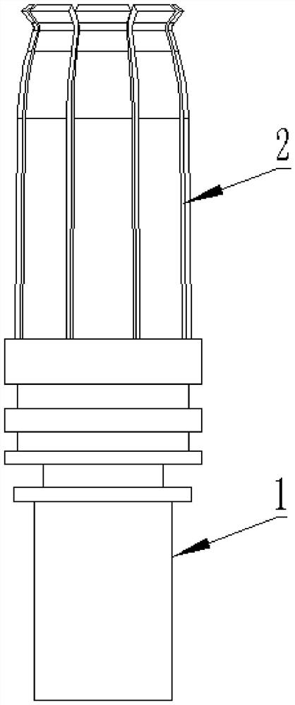 Terminal with stamping elastic sheet structure