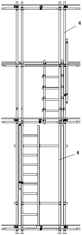 Self-lifting elevator shaft protection operation platform suitable for multiple calibers