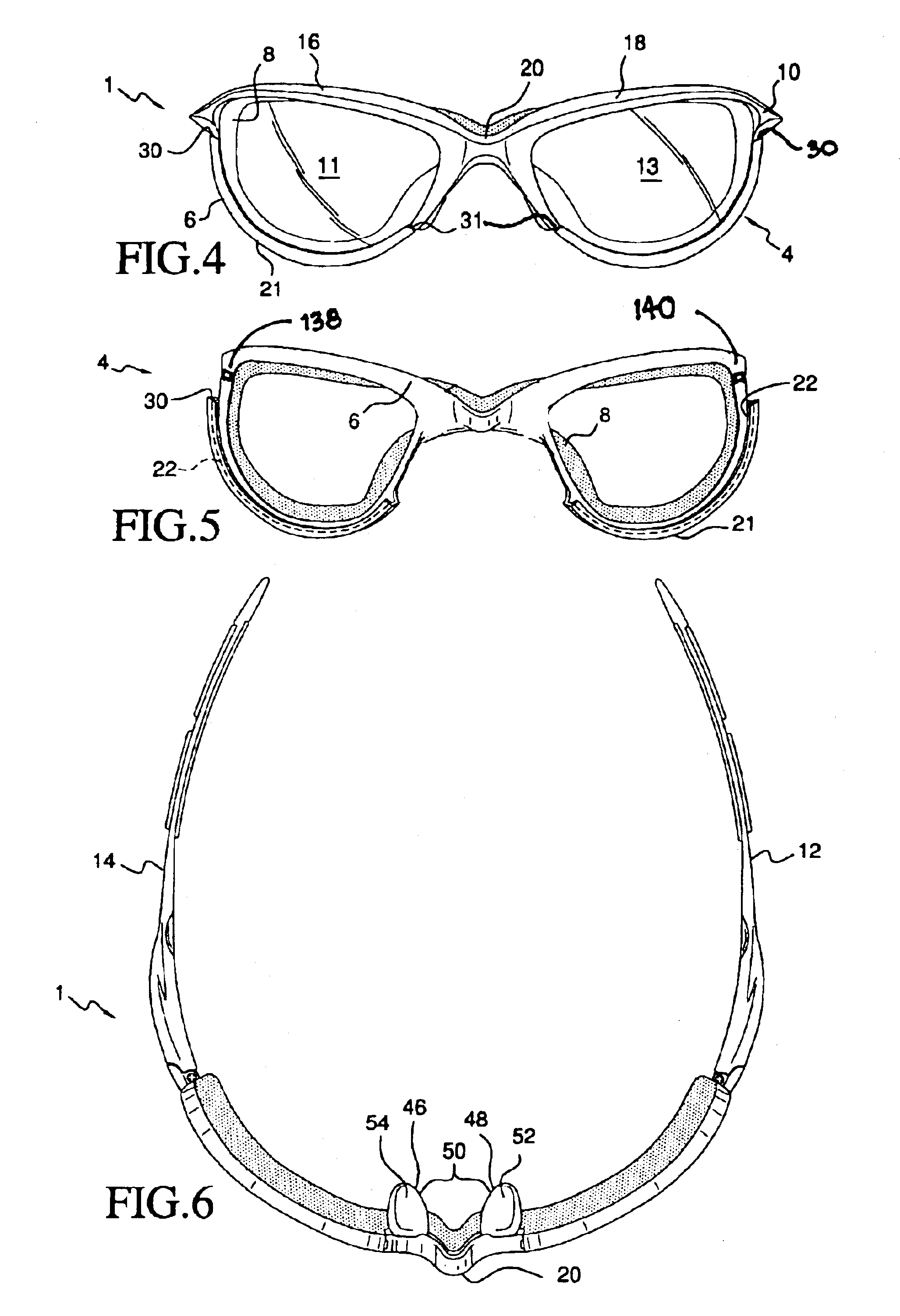 Half-jacket eyewear with removable dust shield