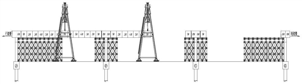 100t span pier gantry crane assembly type segmental beam assembly construction method