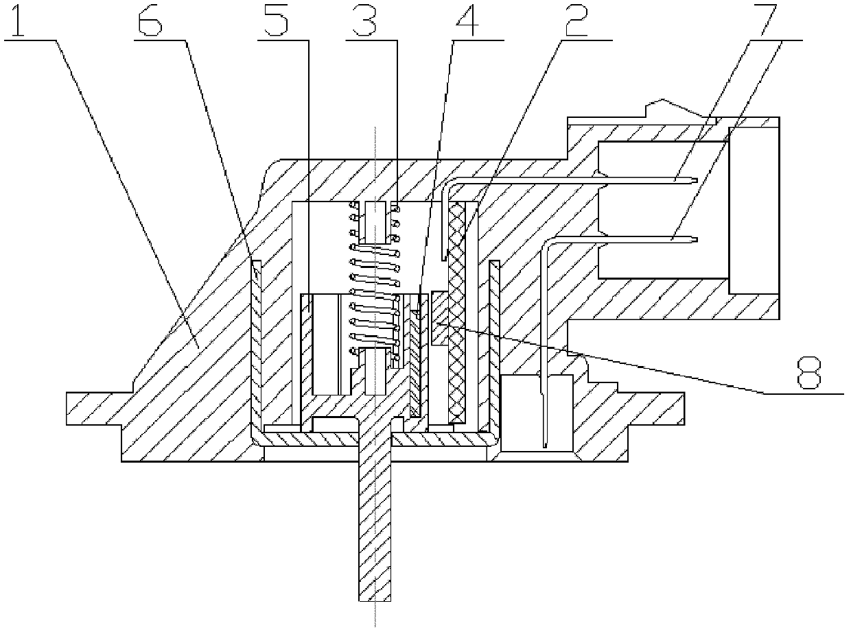 High-accuracy non-contact waste gas recirculation valve position sensor