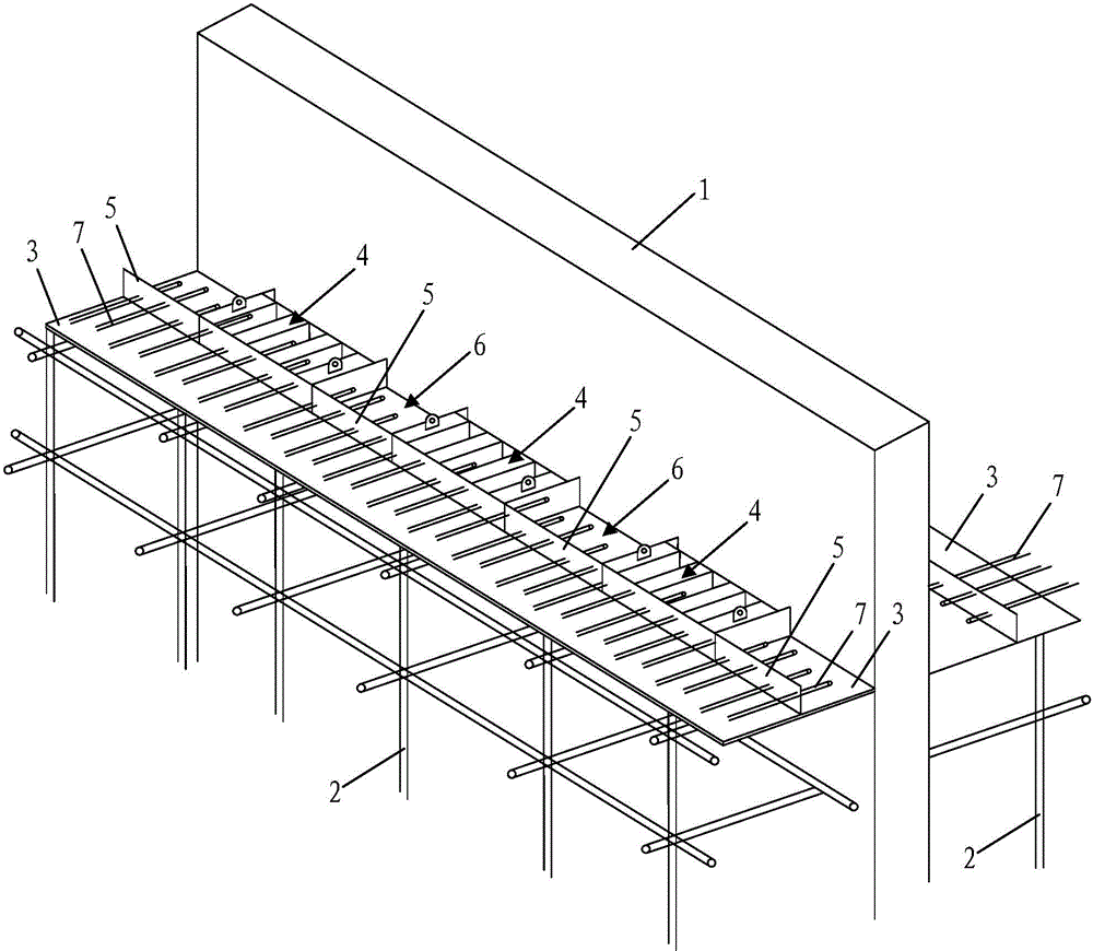 Underground continuous wall support replacement structure and construction method
