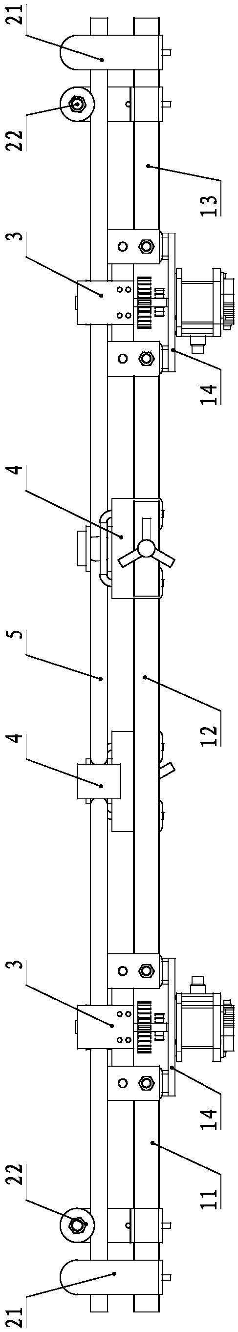 A transmission line deicing device
