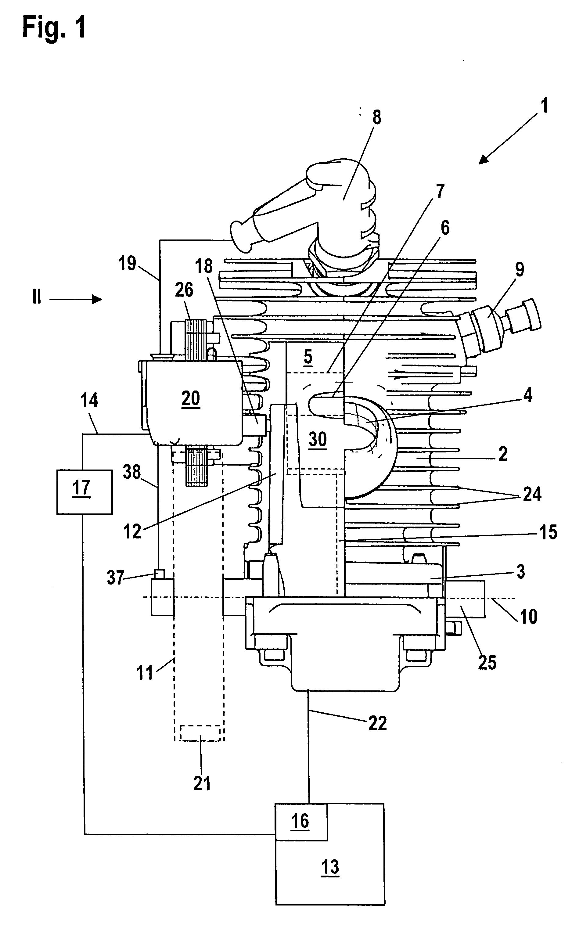 Method of operating a single cylinder two-stroke engine