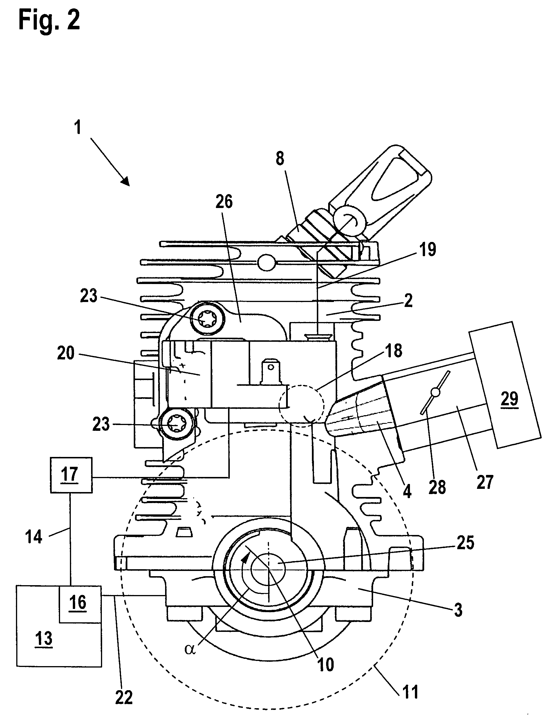 Method of operating a single cylinder two-stroke engine