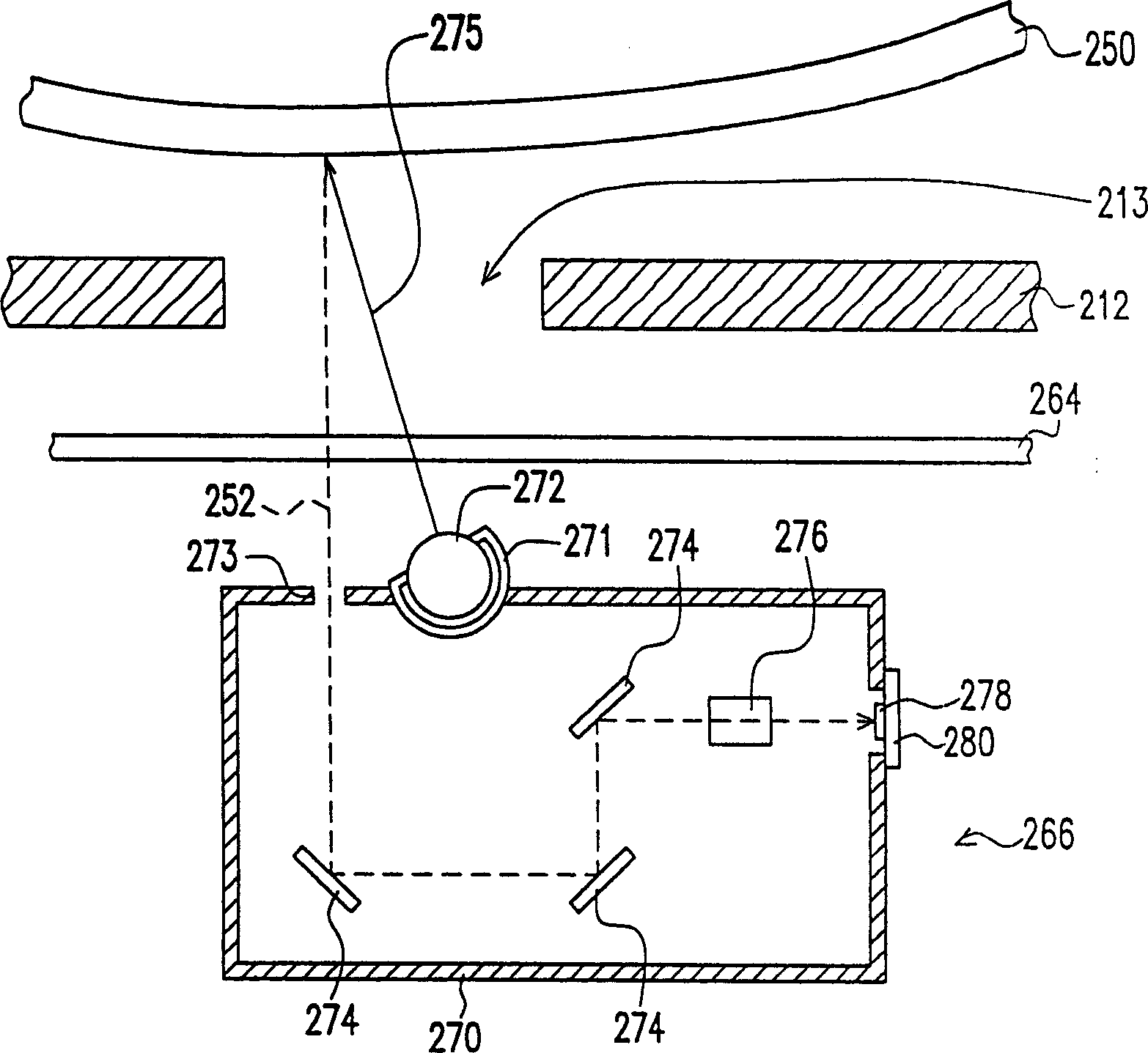 Document transported typed scanning mechanism