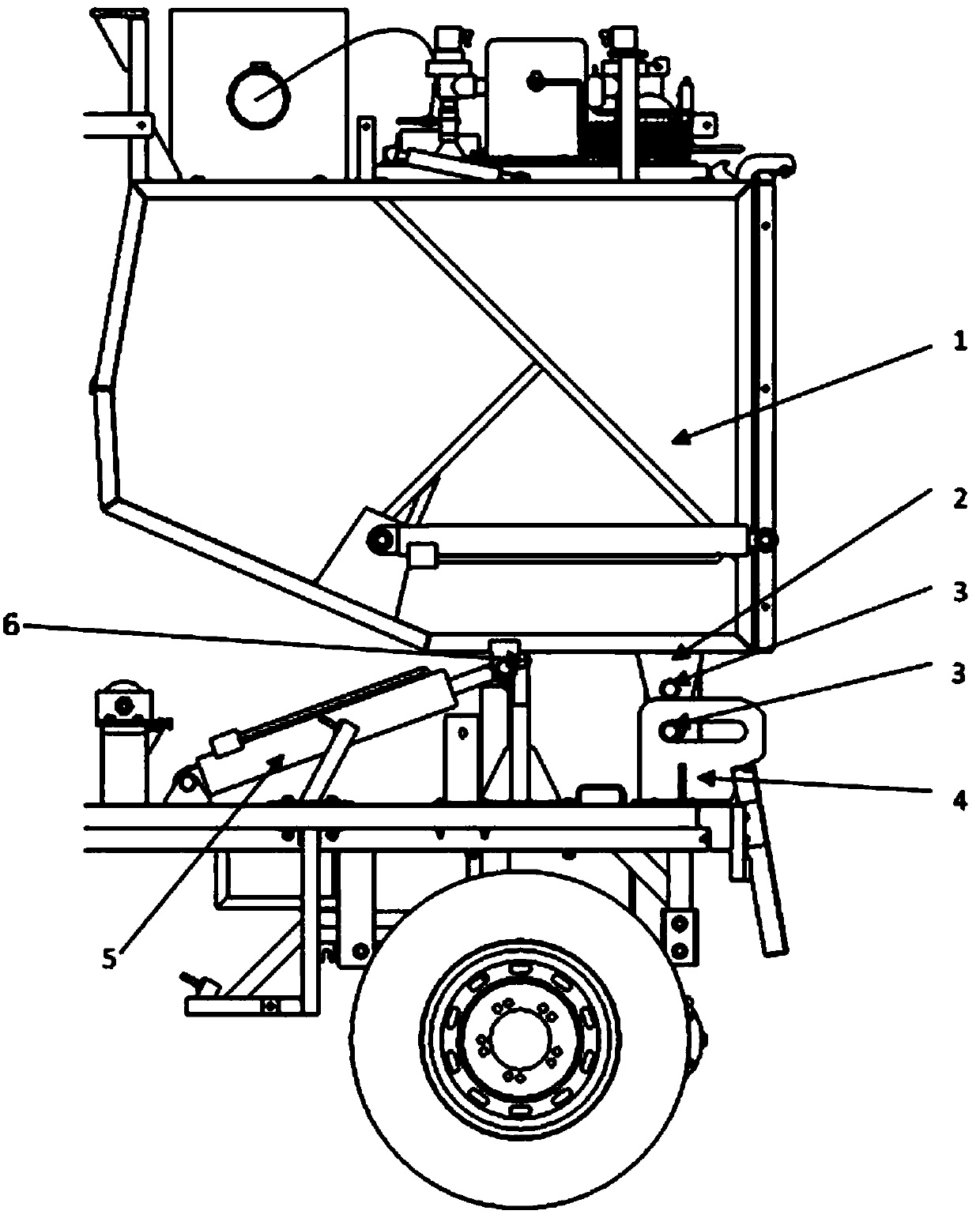 A garbage bin lifting and dumping mechanism