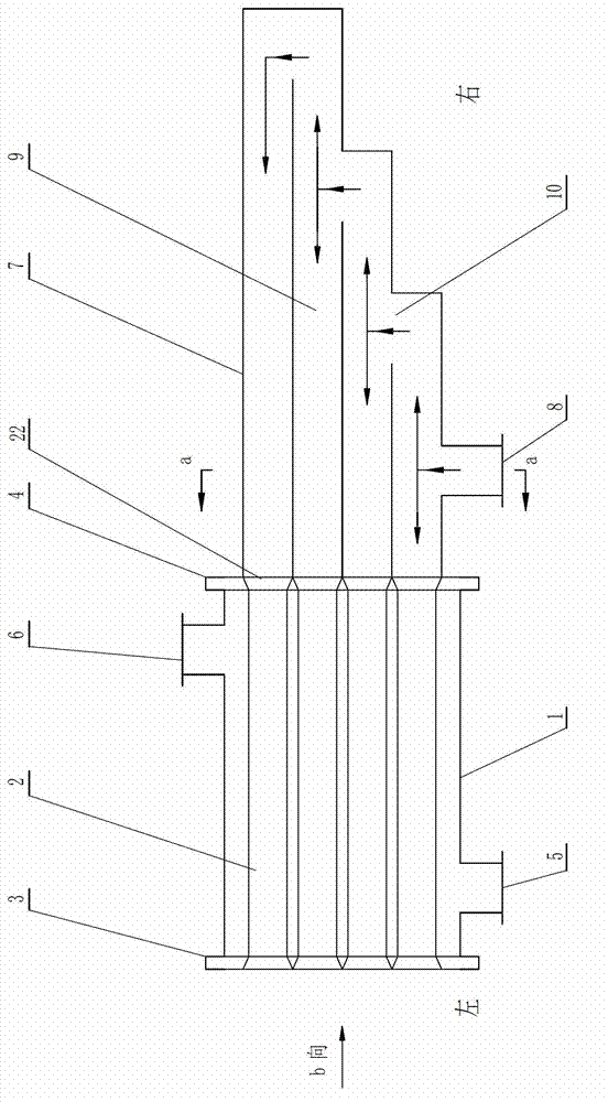 Tubular channel-type heat exchange method for sewage or surface water