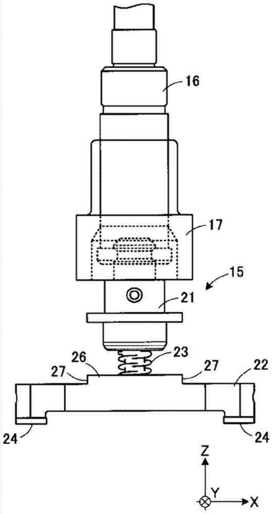 Parts mounting device and parts mounting method