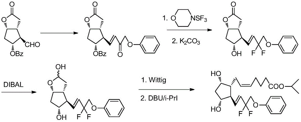 A kind of method of synthesizing tafluprost