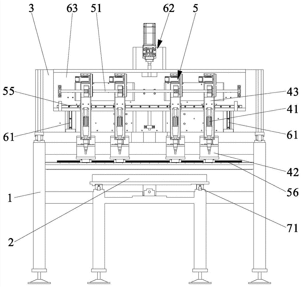 Adjustable multi-axis automatic locking screw machine and its position adjustment method