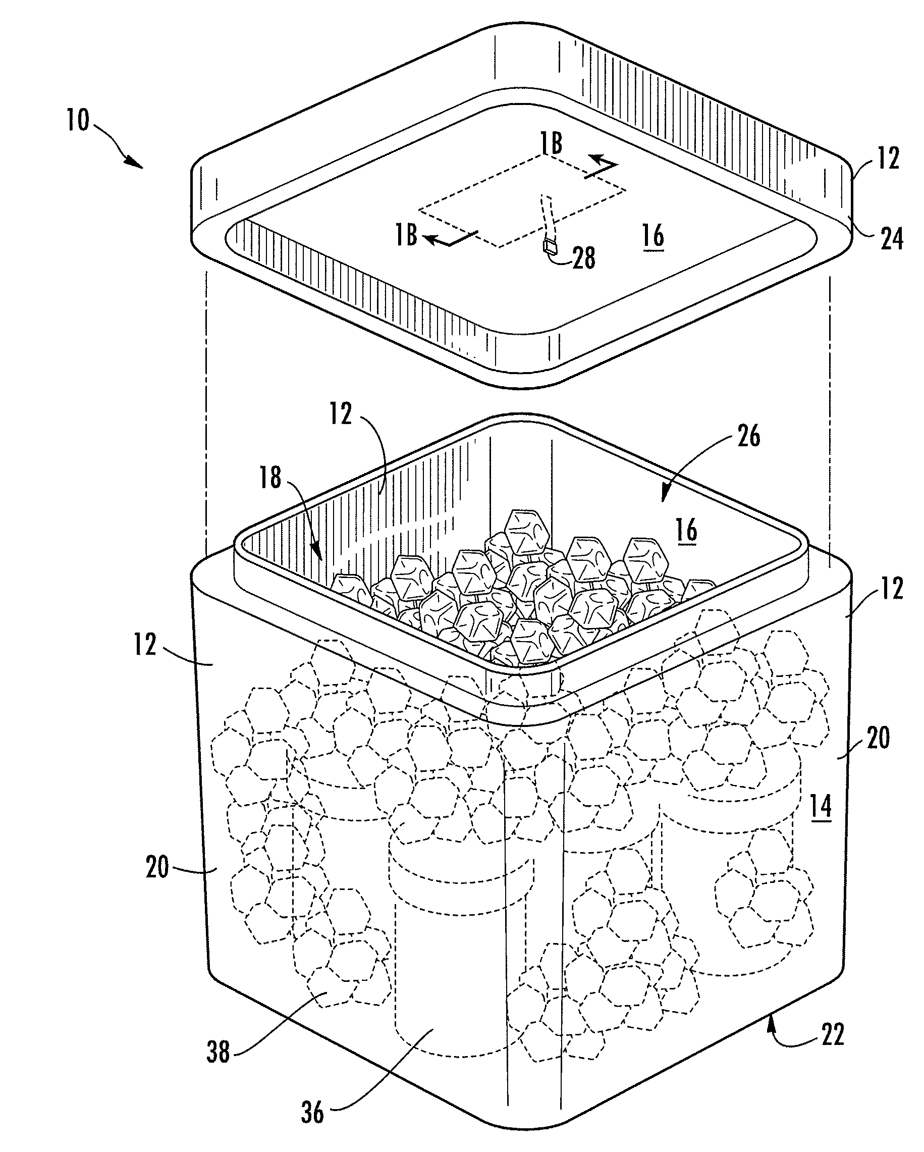 Insulated Container Having a Temperature Monitoring Device