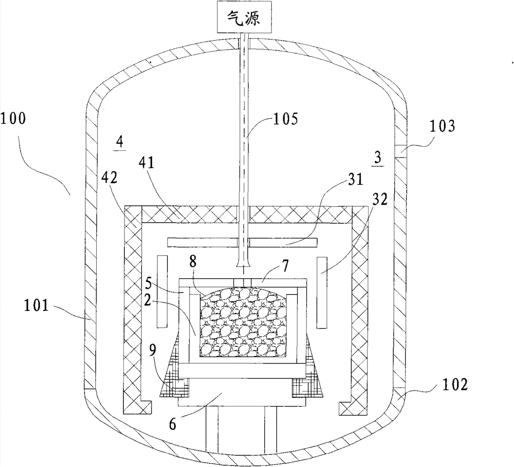 Directional solidification furnace with heat preservation part at bottom of side wall of crucible