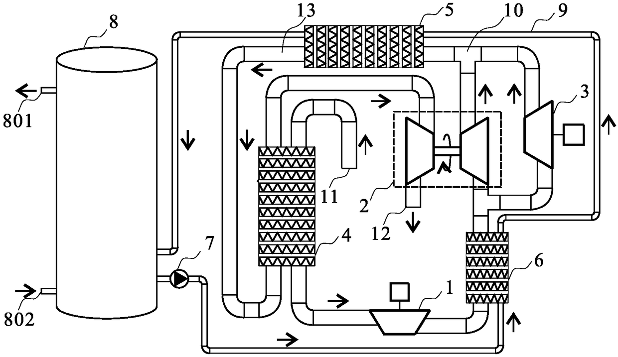 Preparation method of hot water by using open type heat pump via air circulation