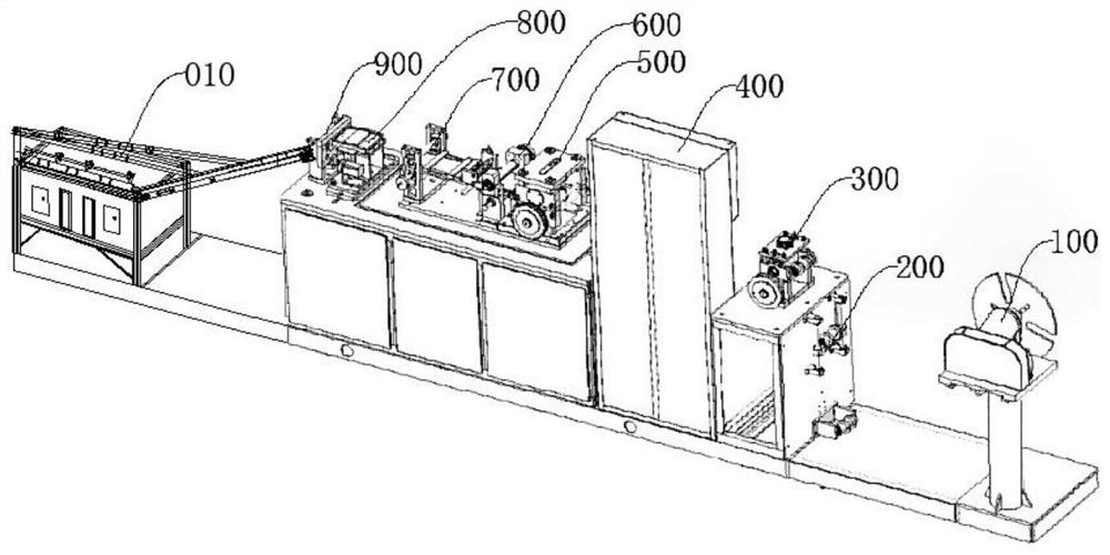 An automatic forming system for heat dissipation strips for automobile water tanks