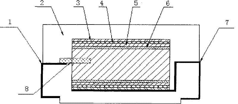 Solid electrolyte tantalum-niobium composite capacitor and preparation method thereof