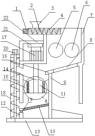 Adjustable particle size circulation stone crushing device