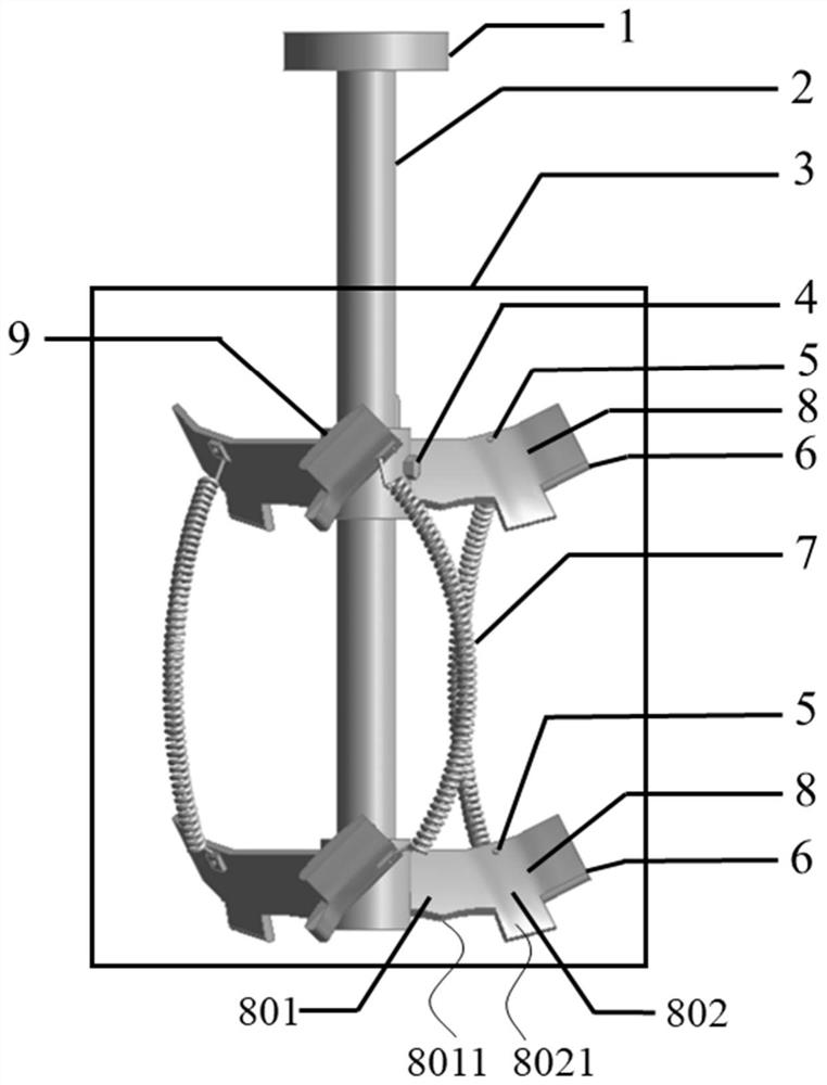 Elastic folding stirring paddle for strengthening phosphorite acidolysis