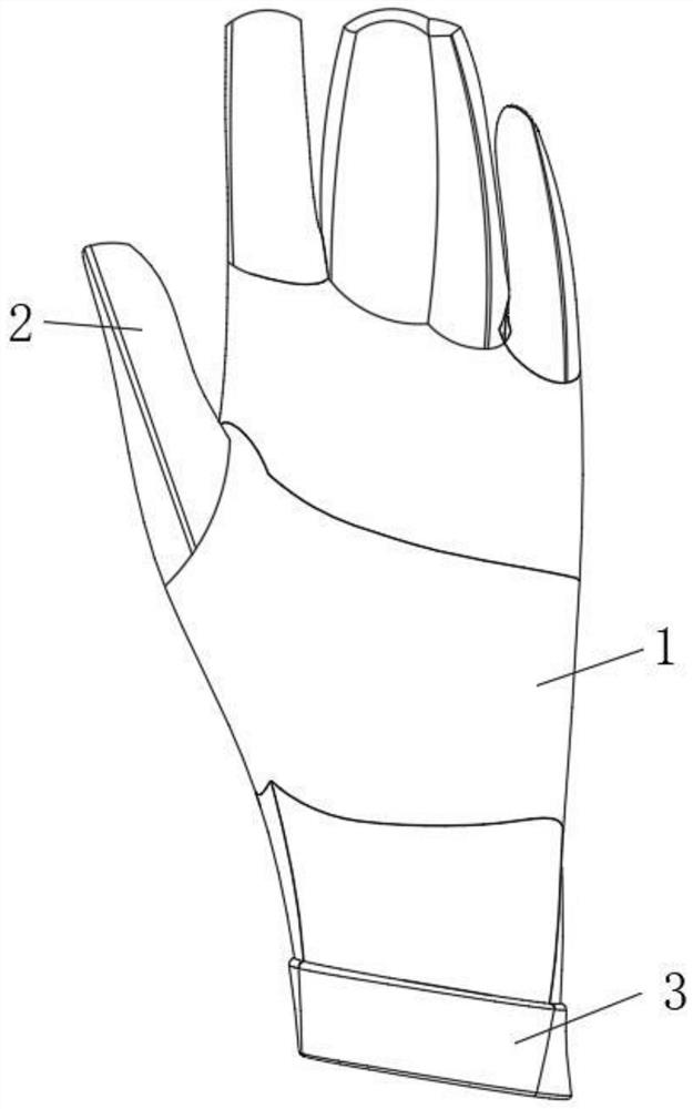 Glove for preoperative disinfection of deformed fingers of children