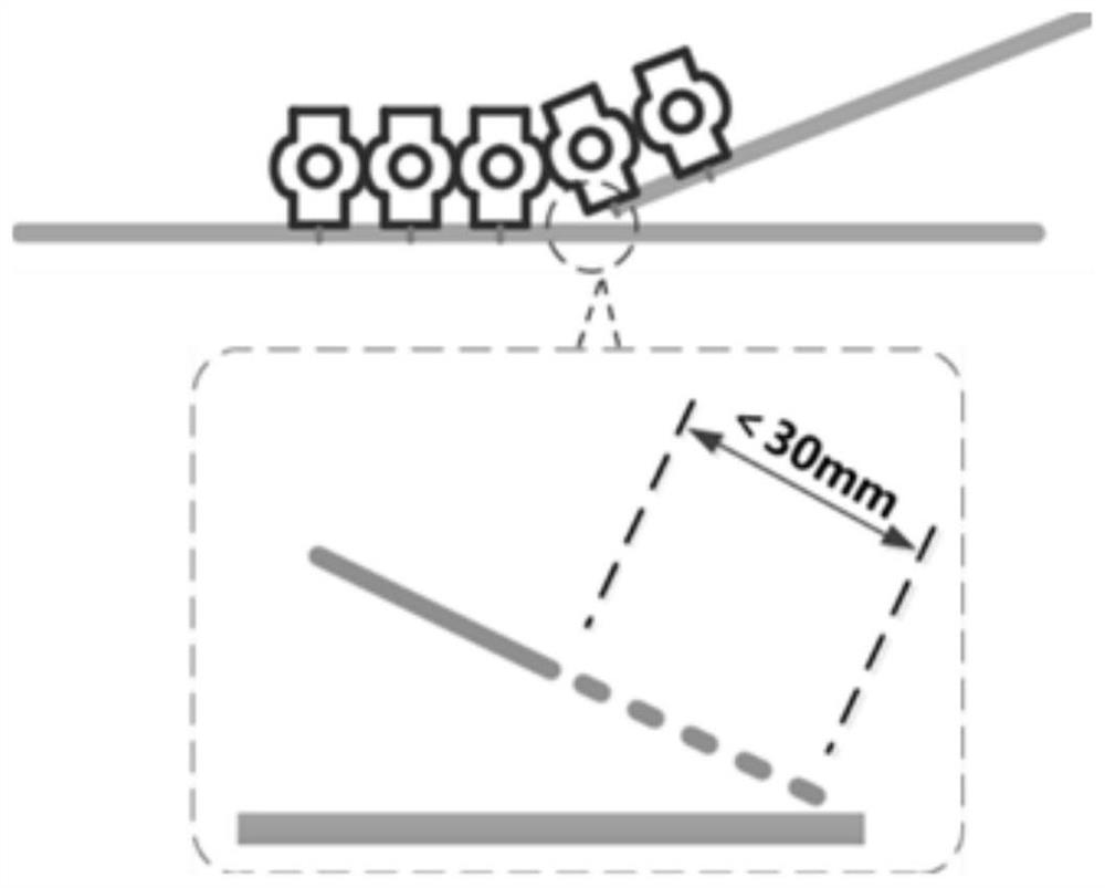 Barrier-free channel building method and device for silkworm foot-like inspection robot