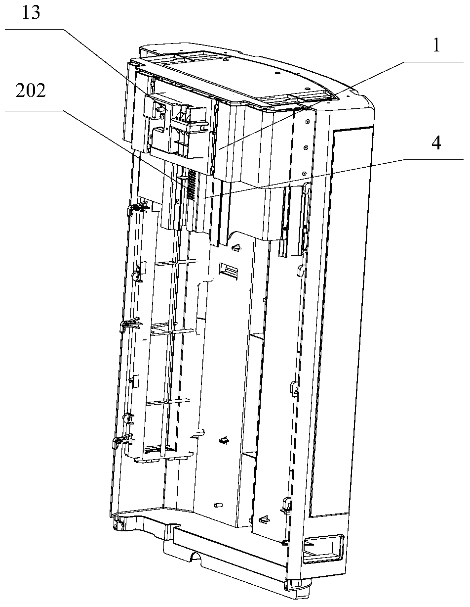 A floor-standing indoor cabinet air conditioner and its jack-up air outlet mechanism