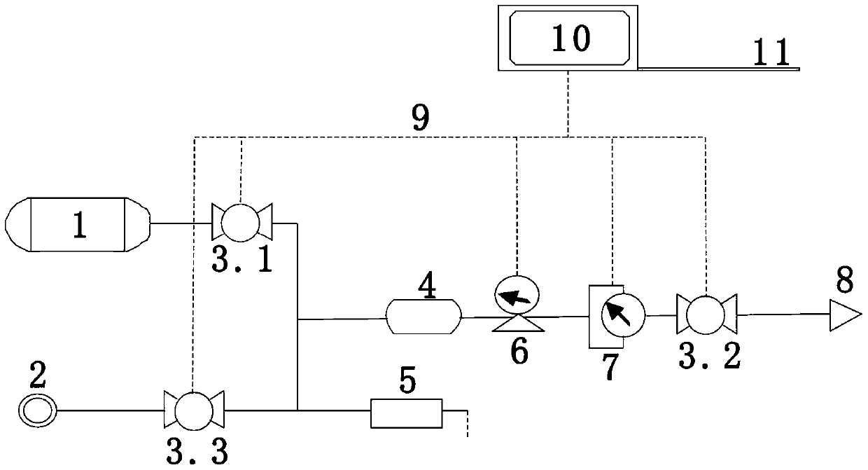 An automatic test device for air plug pressure relief of silver-zinc batteries